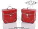 Sacoches  Prosac  P01 Rouges SoleX  02  - Finitions  liserets Gris clair - Coins Rouges - Fixation  crochets - Spciales VloSoleX 3800 Luxe Rouge (la paire)