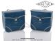 Sacoches  Prosac  P01 Bleues SoleX  06  - Finitions  liserets Gris clair - Coins Bleus - Fixation  crochets - Spciales VloSoleX 3800 Luxe Bleu (la paire)
