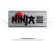 Autocollant  Ninja  - Effet plaque aluminium - 150x62mm
