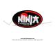 Autocollant  Ninja  - Ellipse - Noir - 100x60mm 