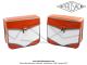 Sacoches  Prosac  P02 Orange et Blanc - Fixation par crochets - Spciales VloSoleX 5000 / 6000 / Tnor L & GL