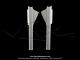 Carnages (Capotages - Caches) de fourche blancs pour Peugeot 103 MVL / Vogue (la paire)