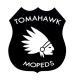 Autocollant  Tomahawk  Noir et Blanc - 4,3 x 5cm
