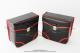 Sacoches  Prosac  P01 Noires - Finitions  liserets rouges - Coins Noirs - Fixation  crochets - Spciales VloSoleX (la paire)