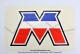 Autocollant officiel  M  tricolore pour Mobylettes et SoleX Motobcane 210x118mm - Vinyl blanc
