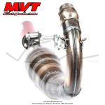 Pot d'chappement MVT SP2 S-Race - roul / soud - avec rotule micromtrique - pour Mobylette Motobcane / MBK 51 (AV10) (bras carr)