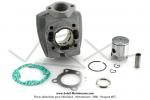 Cylindre / Piston (Kit) - 40mm - 50cc - Alu - T6 (6 transferts) - sans trou de dcompresseur - pour Peugeot FOX / FXR (...)