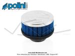 Filtre  air (Cornet) mousse Polini pour carburateurs Dell'Orto PHVA / PHBN - ext.80mm - Droit - Lg. 60mm - 36mm