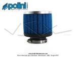 Filtre  air (Cornet) mousse Polini pour carburateurs Dell'Orto PHBL / PHBH - ext.80mm - Droit - Lg. 95mm - 39mm