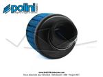 Filtre  air (Cornet) mousse Polini pour carburateurs Dell'Orto PHVA / PHBN - ext.80mm - Droit - Lg. 118mm - 36mm
