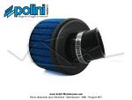 Filtre  air (Cornet) mousse Polini pour carburateurs Dell'Orto PHBL / PHBH - ext.80mm - Droit - Lg. 118mm - 32mm