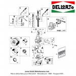Carburateur Dell'Orto PHBG 17 AS (Montage rigide / Starter direct) - 2 temps (02520)