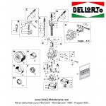 Carburateur Dell'Orto PHBG 17 BS (Montage souple / Starter direct) - Graissage spar - 2 temps (02613)