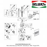 Carburateur Dell'Orto PHBG 17 DD (Montage souple / Starter  cble) - 2 temps (02684)