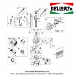 Carburateur Dell'Orto PHBG 18 AS (Montage rigide / Starter direct) - 4 temps (02507)