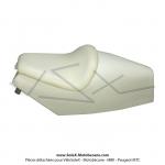 Selle polyester type Magnum Racing phase 1 (Coque) - Blanche - pour Mobylette Motobcane MBK 51 / Peugeot 103