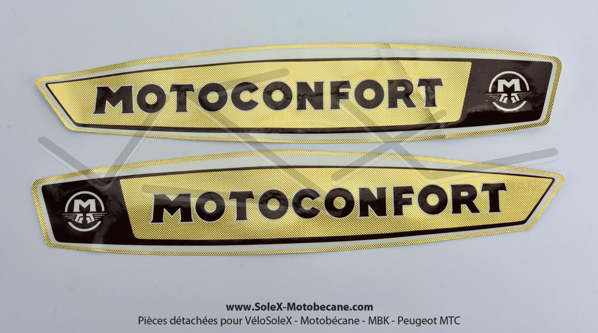 Autocollants (Monogrammes) de réservoir Mobylette Motoconfort N40T (la  paire) - Partie Cycle - Pièces pour Mobylette MOTOBECANE / MBK -  Solex-Motobecane