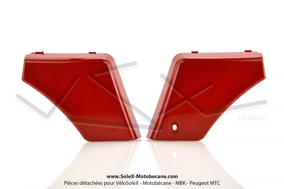 Portières (couvercles) de boîte à outils droite et gauche Rouges pour  Peugeot 103 SPX / VOGUE / MVL - Partie Cycle - Pièces pour PEUGEOT 101 /  102 / 103 / 104 / BB... - Solex-Motobecane