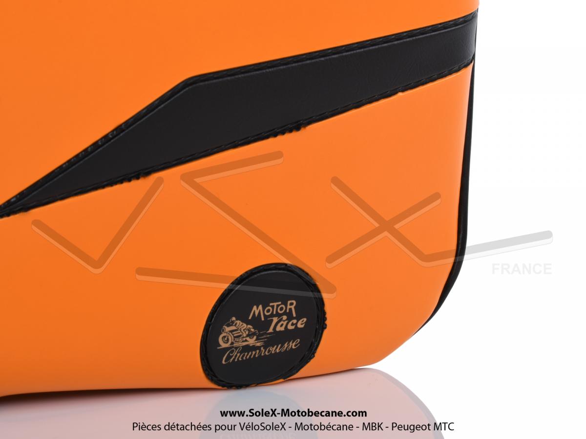 Sacoches "Chamrousse" C03 Orange Mandarine - Finitions noires - Fixation  par sangles cuirs - pour Mobylette Motobécane / MBK / Peugeot (tous  modèles) (la paire) - Partie Cycle - Pièces pour Mobylettes MOTOBECANE /  MBK - Solex-Motobecane