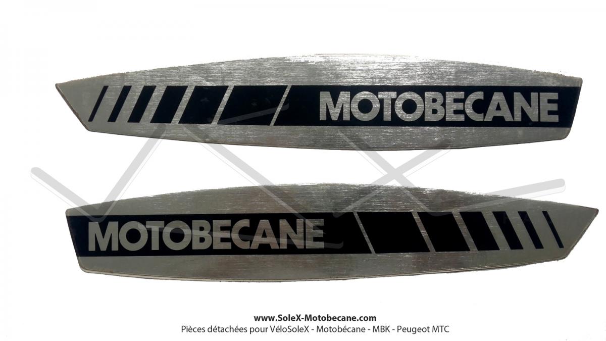 Autocollants (Monogrammes) de réservoir Officiel Motobécane pour Mobylettes  Motobécane / Motoconfort 50 (la paire) - Partie Cycle - Pièces pour Mobylette  MOTOBECANE / MBK - Solex-Motobecane