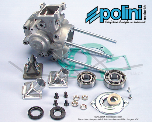 Carter moteur complet Polini pour Peugeot 103 (170.0010) - Partie Moteur -  Pièces pour PEUGEOT 101 / 102 / 103 / 104 / BB... - Solex-Motobecane