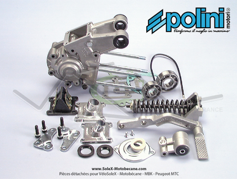 Carters moteur complet Polini pour Peugeot 103 SP / MVL (...)(170.0050) -  Partie Moteur - Pièces pour PEUGEOT 101 / 102 / 103 / 104 / BB... -  Solex-Motobecane