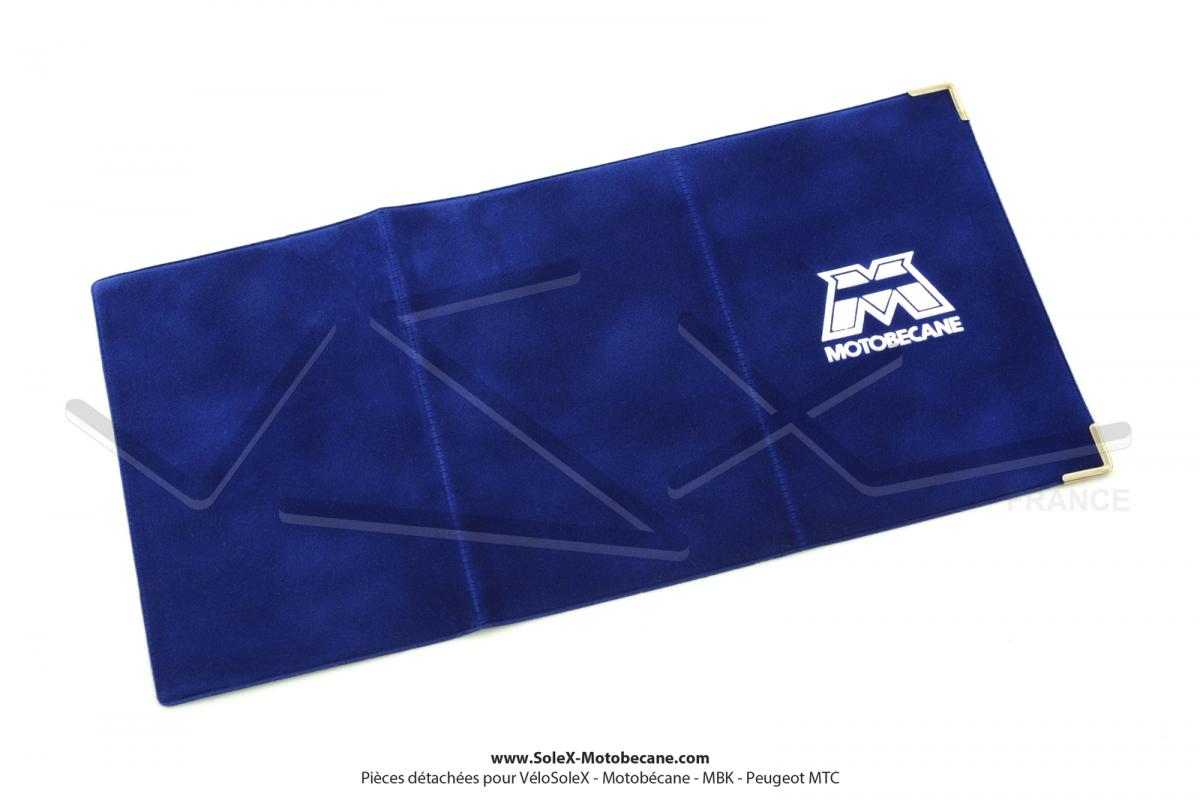 Porte Carte Grise Motobécane Bleu Roi et Blanc Suédine - Accessoires pour  SoleX : Divers - Pièces pour VELOSOLEX - Solex-Motobecane