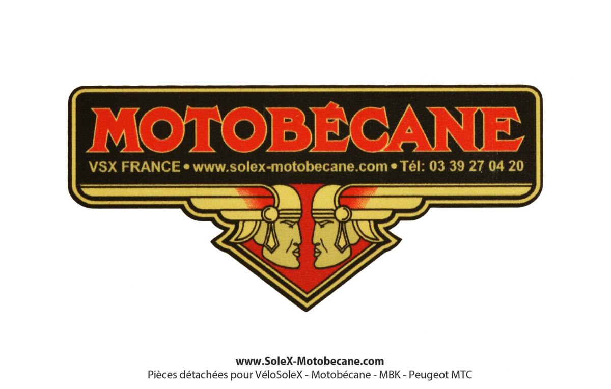 Autocollant concessionnaire de carters latéraux Motobécane - Gaulois  (80x35mm) - Partie Cycle - Pièces pour Mobylette MOTOBECANE / MBK - Solex- Motobecane