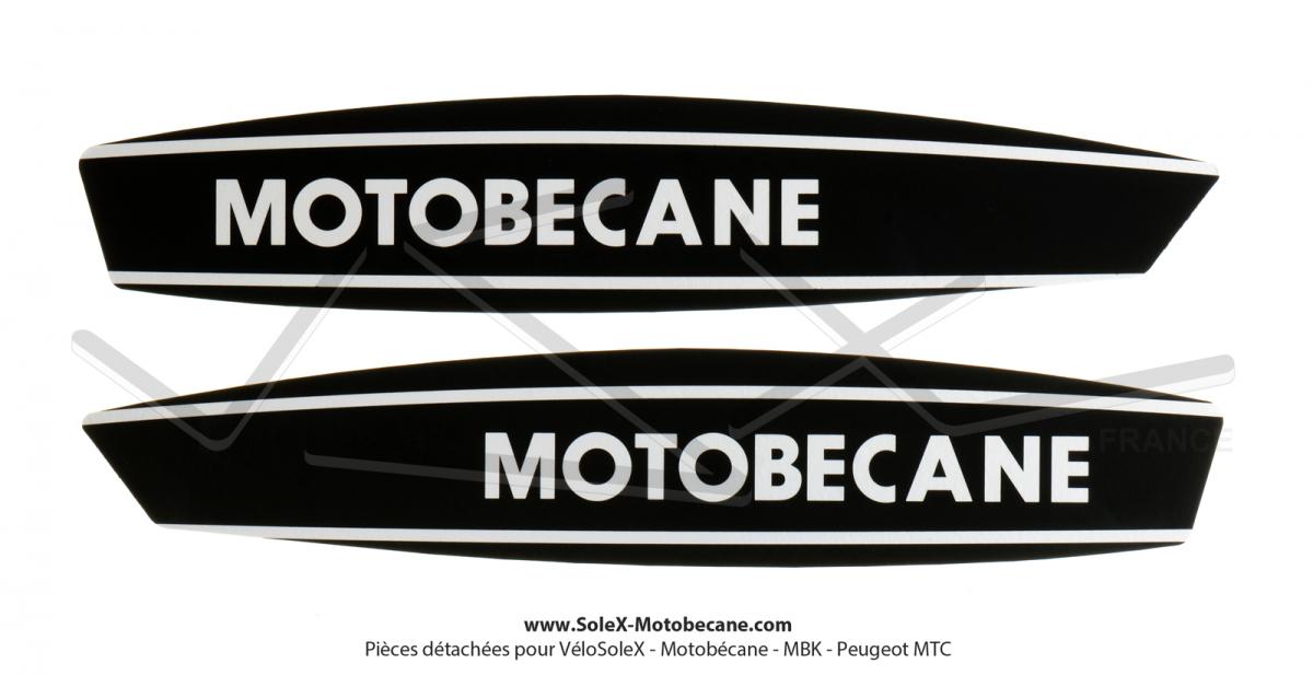 Autocollants de réservoir (Monogrammes) - Noirs - Officiels Motobécane pour  Mobylettes Motobécane 41 (la paire) - Partie Cycle - Pièces pour Mobylette  MOTOBECANE / MBK - Solex-Motobecane