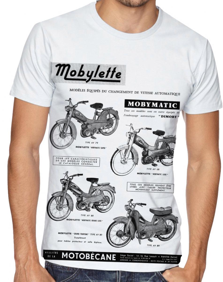 T-shirt Blanc avec 4 Mobylettes "MOTOBECANE" - Taille XXL - Articles  textiles Motobécane (Casquettes / T-shirts...) - Pièces pour Mobylettes  MOTOBECANE / MBK - Solex-Motobecane