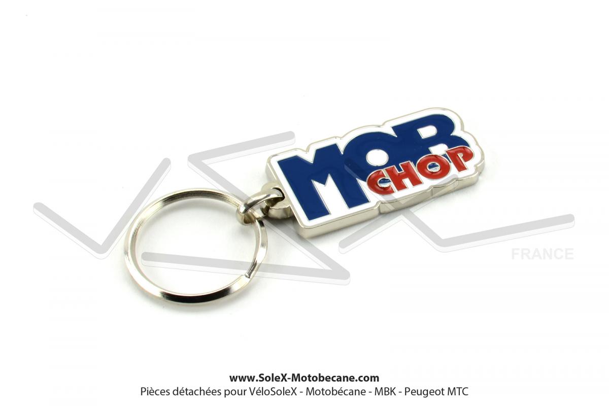 Porte-clés métal chromé "MobChop" - Accessoires - Pièces pour Mobylette  MOTOBECANE / MBK - Solex-Motobecane