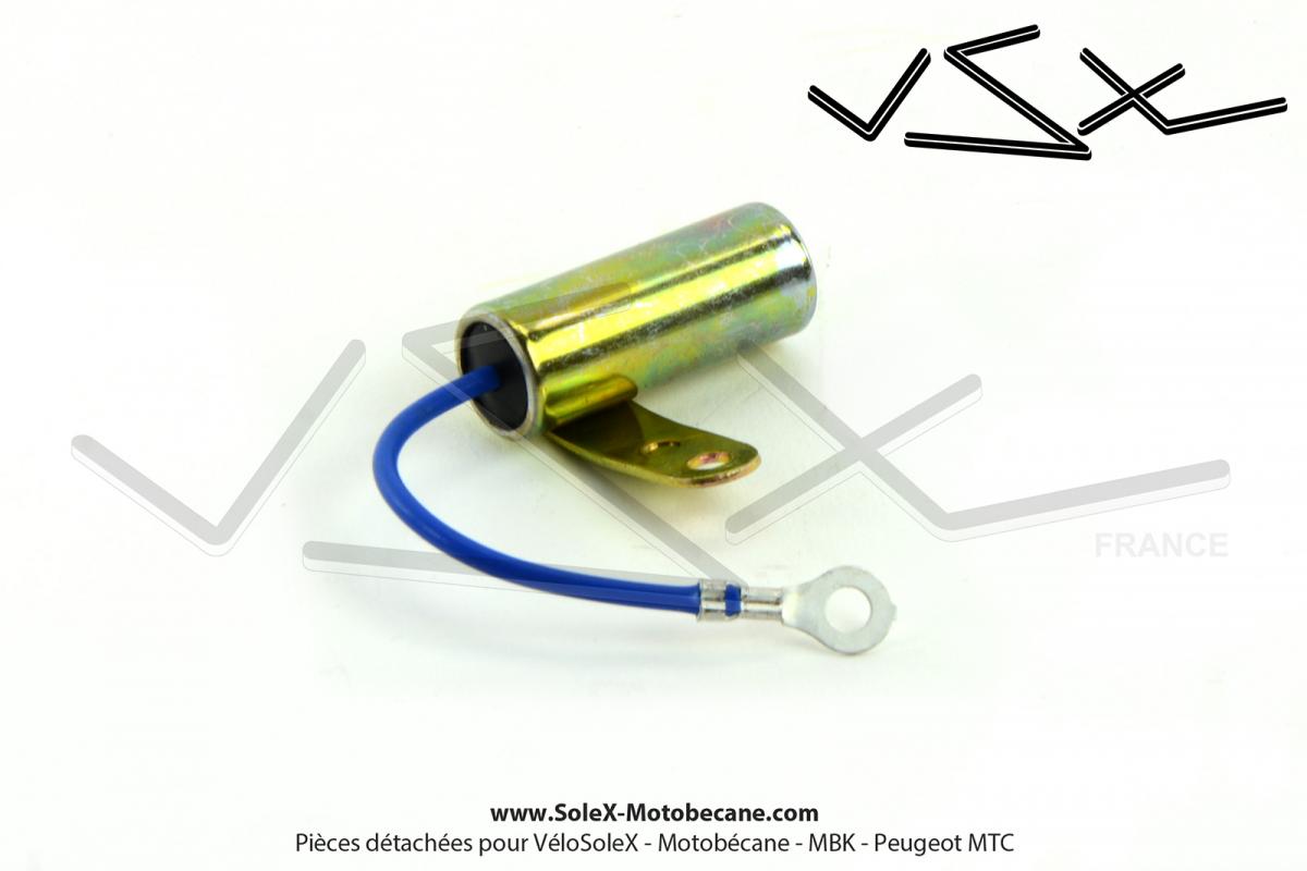 Condensateur à bain d'huile (Renforcé) - VSX - pour Peugeot 103 avec  allumage en étoile / VéloVap - Partie Moteur - Pièces pour PEUGEOT 101 /  102 / 103 / 104 / BB... - Solex-Motobecane