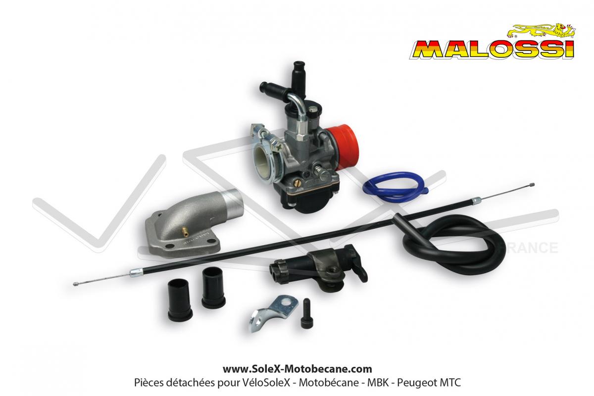 Carburation (Kit) - Malossi - Dell'Orto PHBG 19AS pour Peugeot FOX / FXR -  Partie Moteur - Pièces pour PEUGEOT 101 / 102 / 103 / 104 / BB... -  Solex-Motobecane
